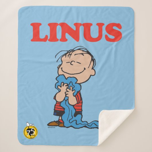 pinda's | Linus Blanket Smile Sherpa Deken (Voorkant)