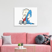 pinda's | Linus en Zijne Blanket Canvas Afdruk (Insitu (Woonkamer))