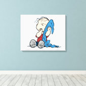 pinda's | Linus en Zijne Blanket Canvas Afdruk (Insitu (Houten vloer))