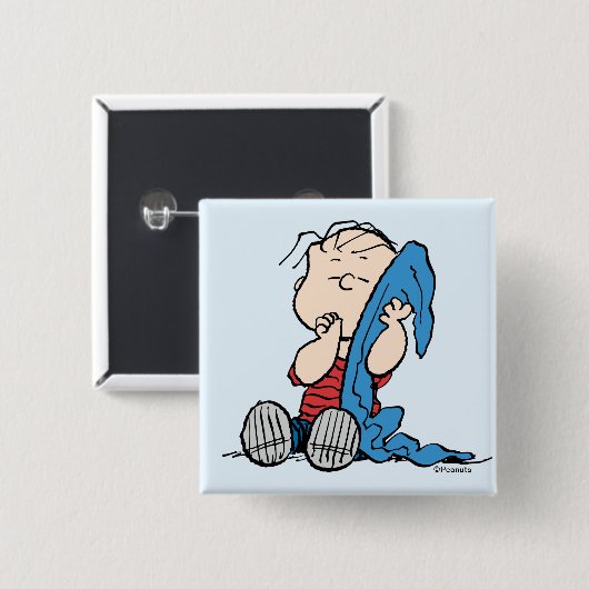 pinda's | Linus en Zijne Blanket Vierkante Button 5,1 Cm (Voorkant /achterkant)