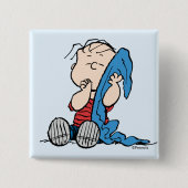 pinda's | Linus en Zijne Blanket Vierkante Button 5,1 Cm (Voorkant)