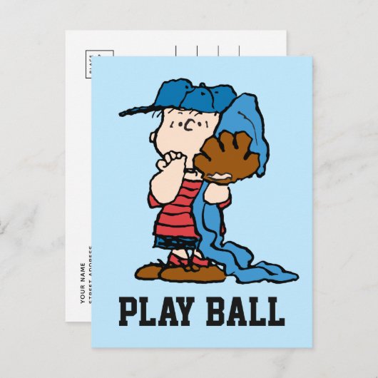 pinda's | Linus in zijn honkbaluitrusting Briefkaart (Voorkant / Achterkant)