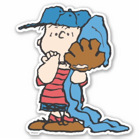 pinda's | Linus in zijn honkbaluitrusting Sticker (Voorkant)