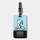 pinda's | Linus & Snoopy Bagagelabel (Voorkant verticaal)