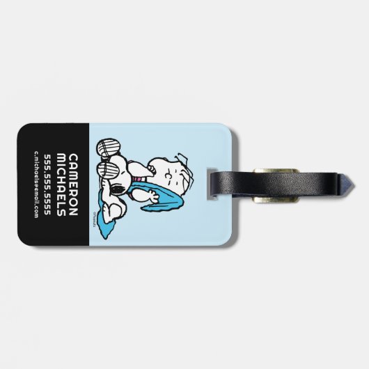 pinda's | Linus & Snoopy Bagagelabel (Achterkant horizontaal)