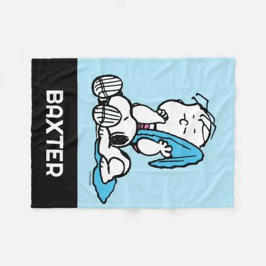 pinda's | Linus & Snoopy Fleece Deken (Voorkant (Horizontaal))