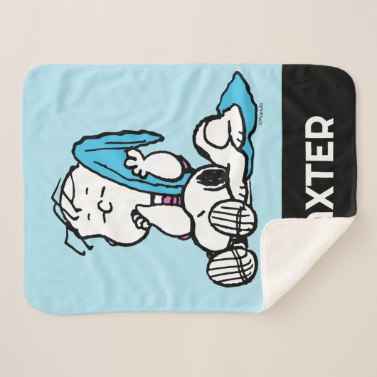 pinda's | Linus & Snoopy Sherpa Deken (Voorkant (horizontaal))