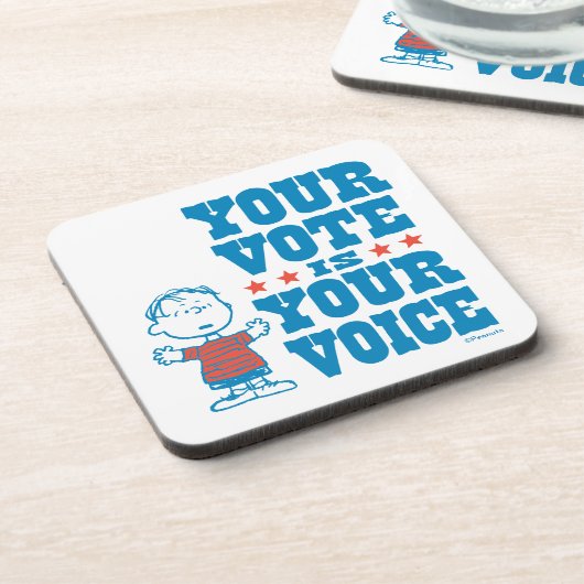 pinda's | Linus - Uw stem is uw keuze Bier Onderzetter (Linkerzijde)