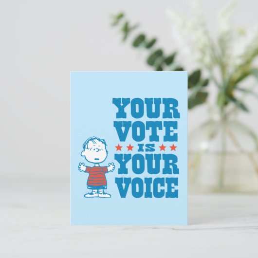 pinda's | Linus - Uw stem is uw keuze Briefkaart (Staand voorkant)
