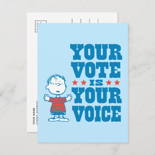 pinda's | Linus - Uw stem is uw keuze Briefkaart (Voorkant / Achterkant)
