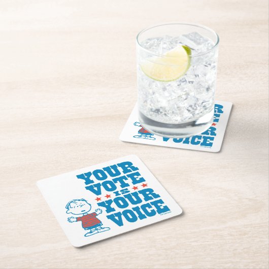 pinda's | Linus - Uw stem is uw keuze Kartonnen Onderzetters (Insitu)