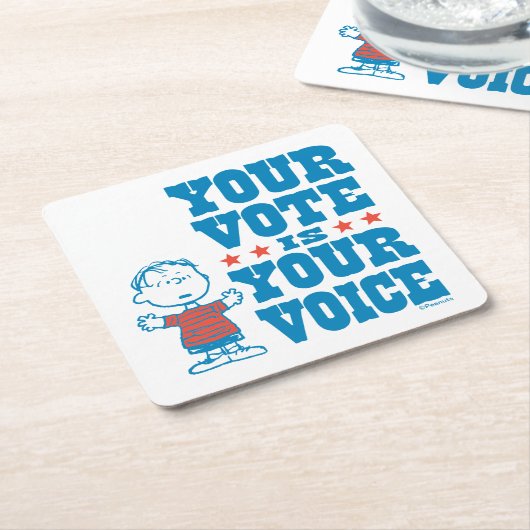pinda's | Linus - Uw stem is uw keuze Kartonnen Onderzetters (Schuin)