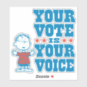 pinda's | Linus - Uw stem is uw keuze Sticker (Vel)