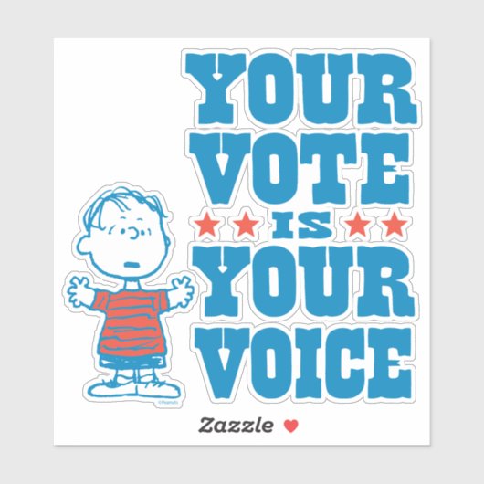 pinda's | Linus - Uw stem is uw keuze Sticker (Vel)