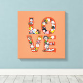 pinda's - LOVE Canvas Afdruk (Insitu (Houten vloer))