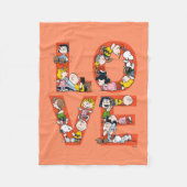 pinda's - LOVE Fleece Deken (Voorkant)