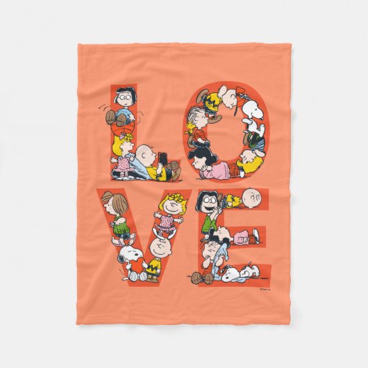 pinda's - LOVE Fleece Deken (Voorkant)