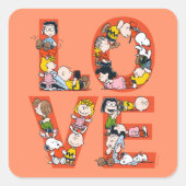 pinda's - LOVE Vierkante Sticker (Voorkant)