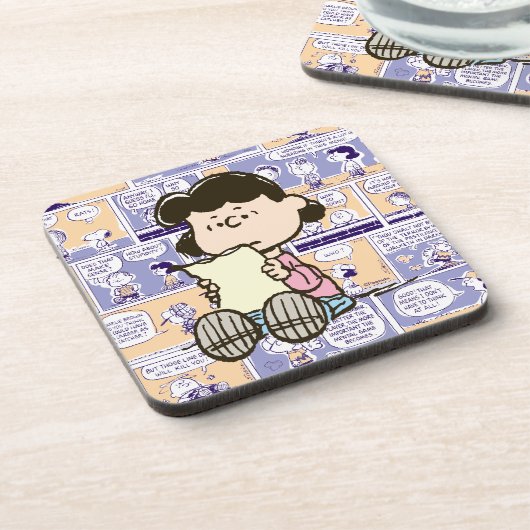 pinda's | Lucy Comic Pattern Bier Onderzetter (Linkerzijde)