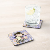 pinda's | Lucy Comic Pattern Bier Onderzetter (Rechterzijde)