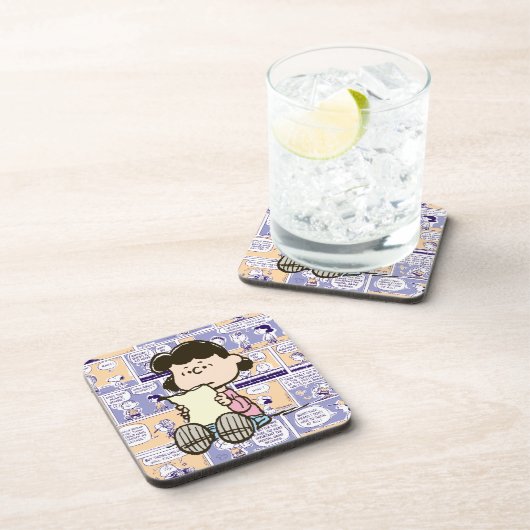 pinda's | Lucy Comic Pattern Bier Onderzetter (Rechterzijde)