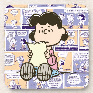 pinda's   Lucy Comic Pattern Bier Onderzetter