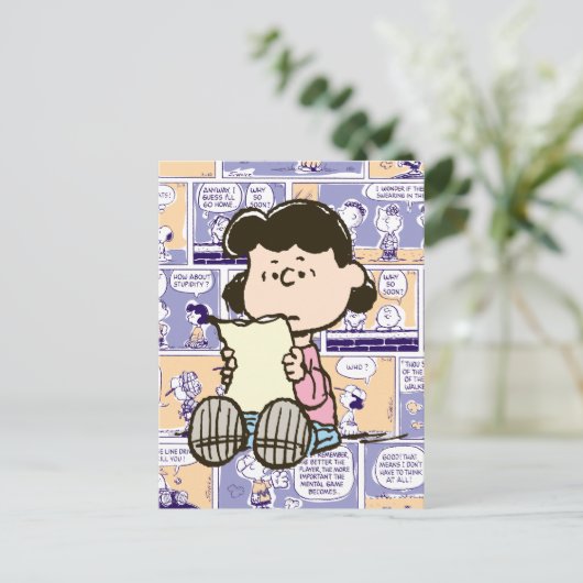pinda's | Lucy Comic Pattern Briefkaart (Staand voorkant)