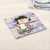 pinda's | Lucy Comic Pattern Kartonnen Onderzetters (Schuin)