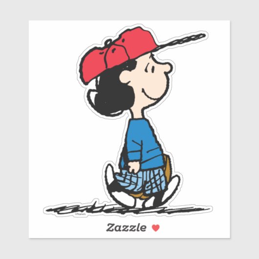 pinda's | Lucy die honkbal speelt Sticker (Vel)