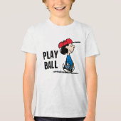 pinda's | Lucy die honkbal speelt Tri-Blend Shirt (Voorkant)