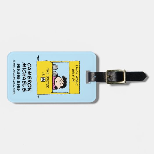 pinda's | Lucy en de dokter zijn in Bagagelabel (Voorkant horizontaal)