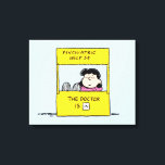 pinda's | Lucy en de dokter zijn in Canvas Afdruk<br><div class="desc">Lucy is het kruiperige, bossy en gedenkwaardige meisje dat de meeste andere personages in de strip bulkt, met name Linus en Charlie Brown. Bekijk dit leuke Peanuts-ontwerp met Lucy en haar adviesstandaard.</div>