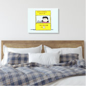 pinda's | Lucy en de dokter zijn in Canvas Afdruk (Insitu (Slaapkamer))