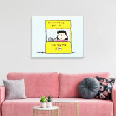 pinda's | Lucy en de dokter zijn in Canvas Afdruk (Insitu (Woonkamer))