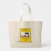 pinda's | Lucy en de dokter zijn in Grote Tote Bag (Achterkant)