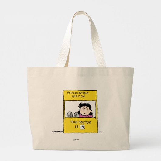 pinda's | Lucy en de dokter zijn in Grote Tote Bag (Achterkant)