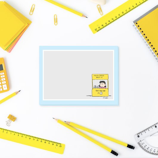 pinda's | Lucy en de dokter zijn in Post-it® Notes