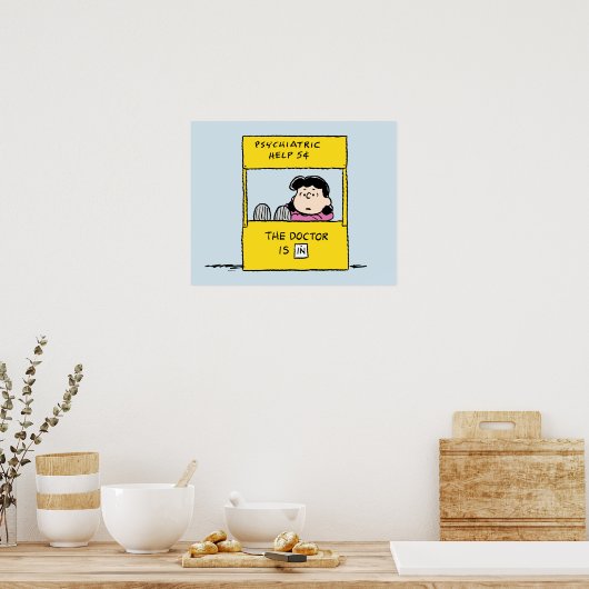 pinda's | Lucy en de dokter zijn in Poster (Keuken)