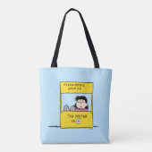 pinda's | Lucy en de dokter zijn in Tote Bag (Achterkant)