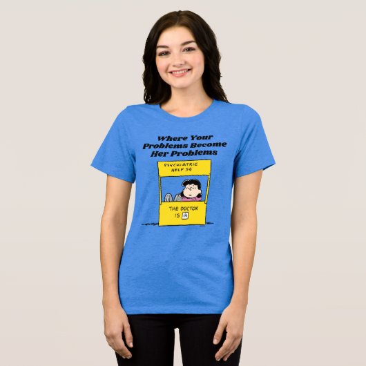 pinda's | Lucy en de dokter zijn in Tri-Blend Shirt (Voorkant volledig)