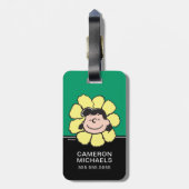 pinda's | Lucy Flower Bagagelabel (Achterkant verticaal)