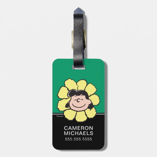 pinda's | Lucy Flower Bagagelabel (Achterkant verticaal)