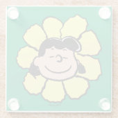 pinda's | Lucy Flower Glazen Onderzetter (Achterkant)