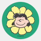 pinda's | Lucy Flower Ronde Sticker (Voorkant)