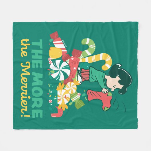 pinda's | Lucy hoe meer de Merrier Fleece Deken (Voorkant (Horizontaal))