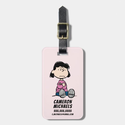 pinda's | Lucy met wapens Bagagelabel (Voorkant verticaal)