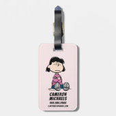 pinda's | Lucy met wapens Bagagelabel (Achterkant verticaal)