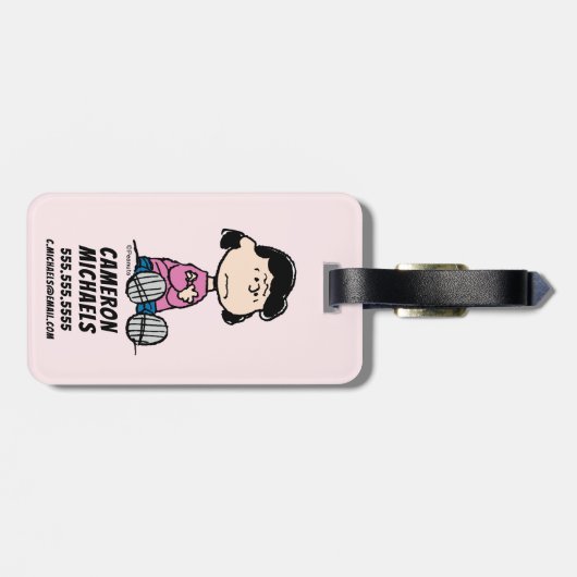 pinda's | Lucy met wapens Bagagelabel (Achterkant horizontaal)