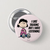 pinda's | Lucy met wapens Ronde Button 5,7 Cm (Voorkant /achterkant)