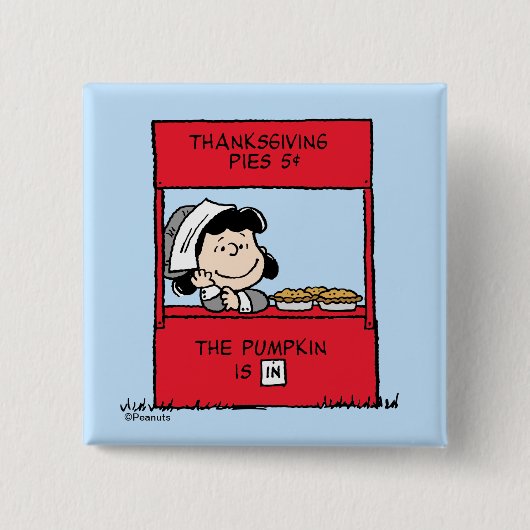 pinda's | Lucy Pilgrim Pie-standaard Vierkante Button 5,1 Cm (Voorkant)